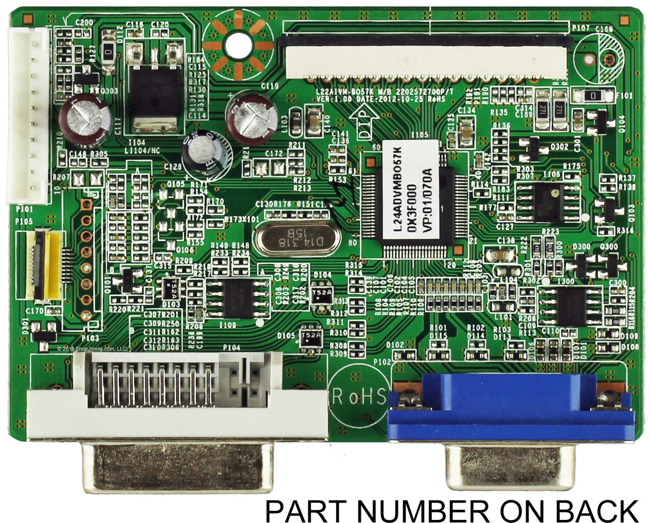 Planar K541498 Main Board for PLL2410W LED Monitor (SEE NOTE)