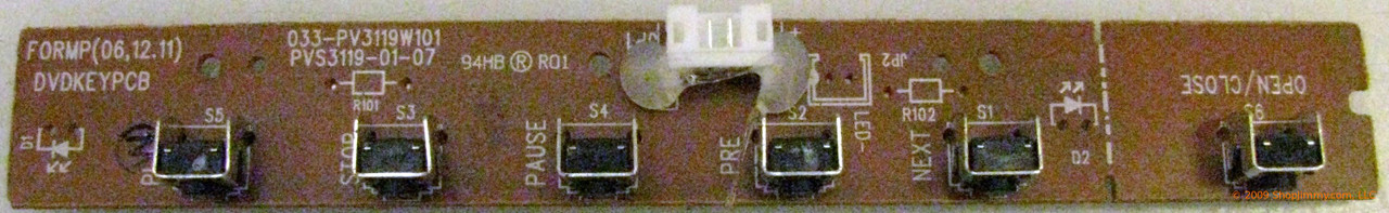 Audiovox PLV3119-01-07 (033-PV3119W101) Keyboard Controller