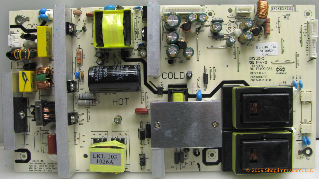 Westinghouse BL-PI400103A (CQC0400101196) Power Supply / Backlight Inverter