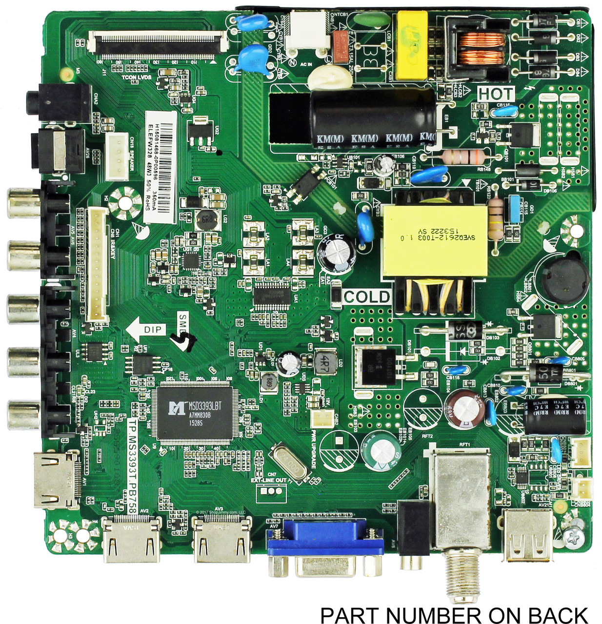 Element 22002A0121ST-05 Main Board / Power Supply for ELEFW328