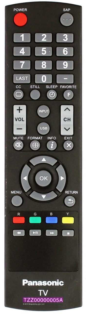 Panasonic TZZ00000005A Remote Control