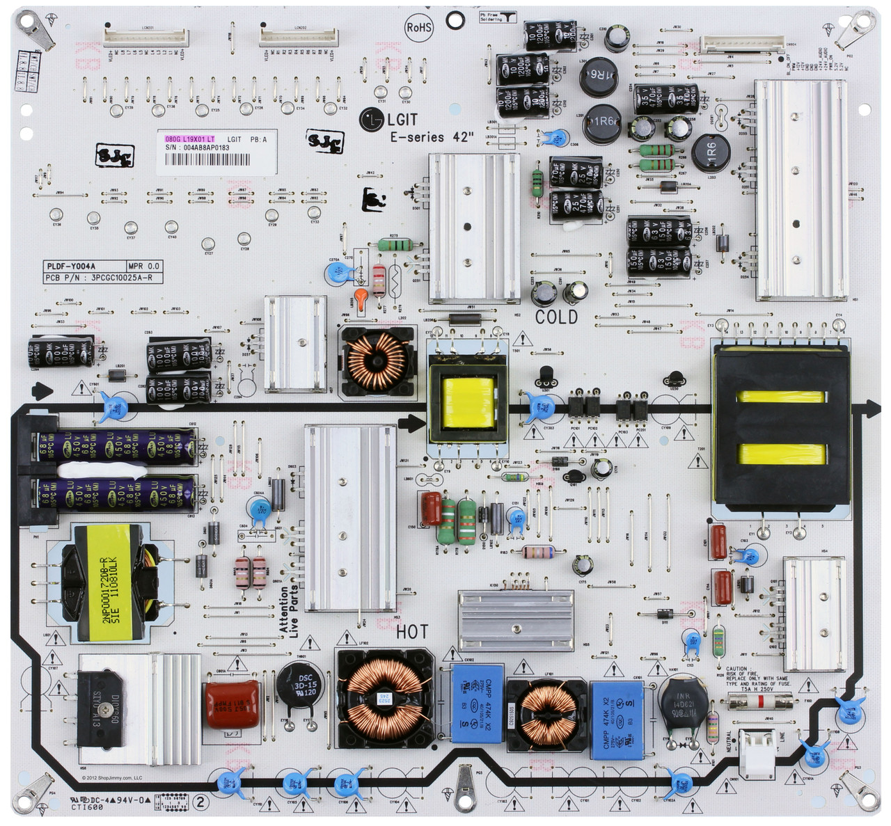Vizio 080GL19X01LT (PLDF-Y004A) Power Supply / LED Board