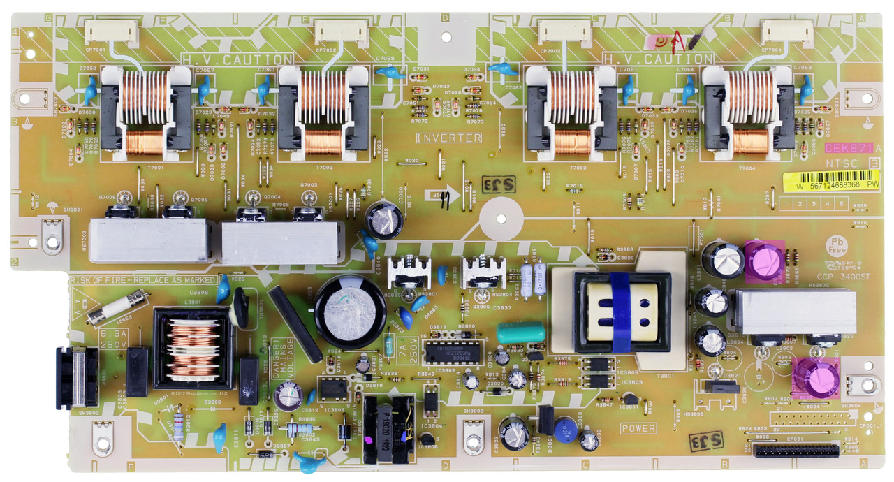 Sanyo CEK671 Power Supply / Backlight Inverter V.3 (CEK671A)