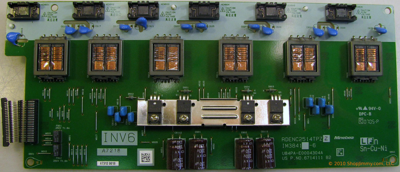 Sharp RDENC2514TPZZ (IM3841-6) Backlight Inverter 6