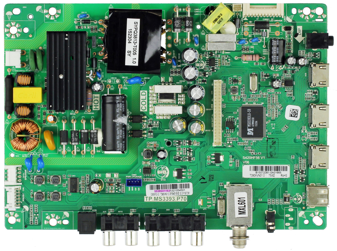 Insignia 55.38S01.1E2 Main Board for NS-39D220NA16 Rev B