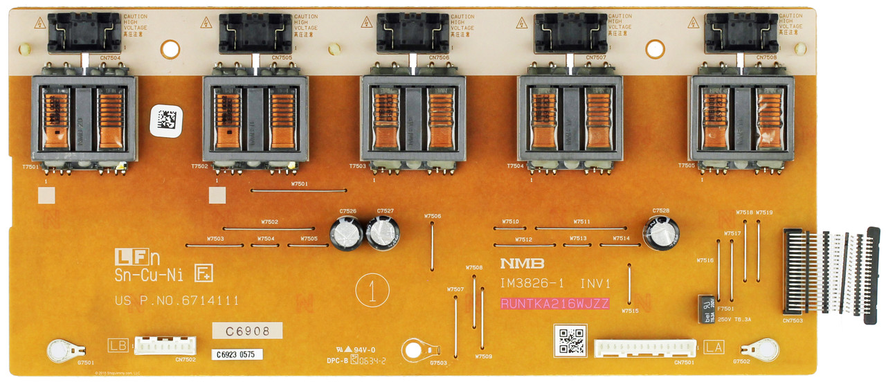 Sharp RUNTKA216WJZZ (IM3826-1) Backlight Inverter 1