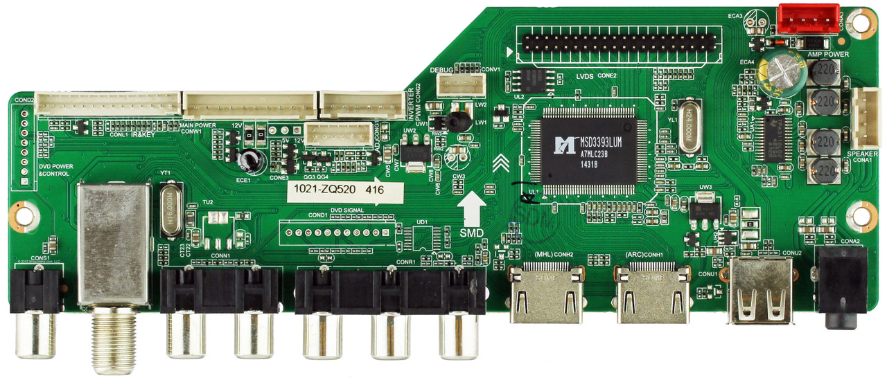 RCA 60120RE01M3393LNA35-A2 Main Board for LED60B55R120Q (Serial# 4434-LE60B55-A2)