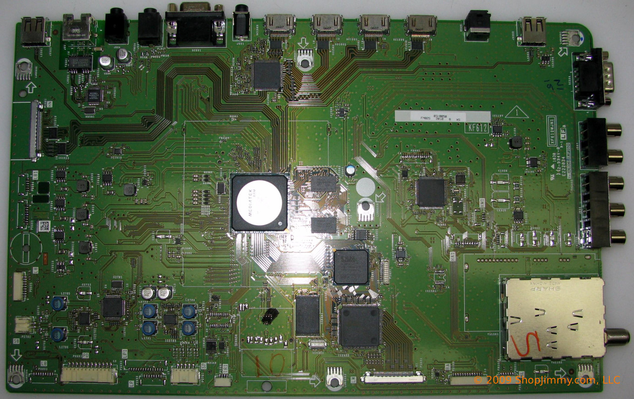 Sharp DUNTKF612FM02 (KF612) Main Board for LC-52LE925UN