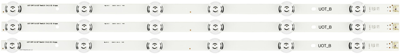 LG UOT DRT 3.0 32\" REV0.9 A/B TYPE LED Backlight Strips (3 Strips) NEW
