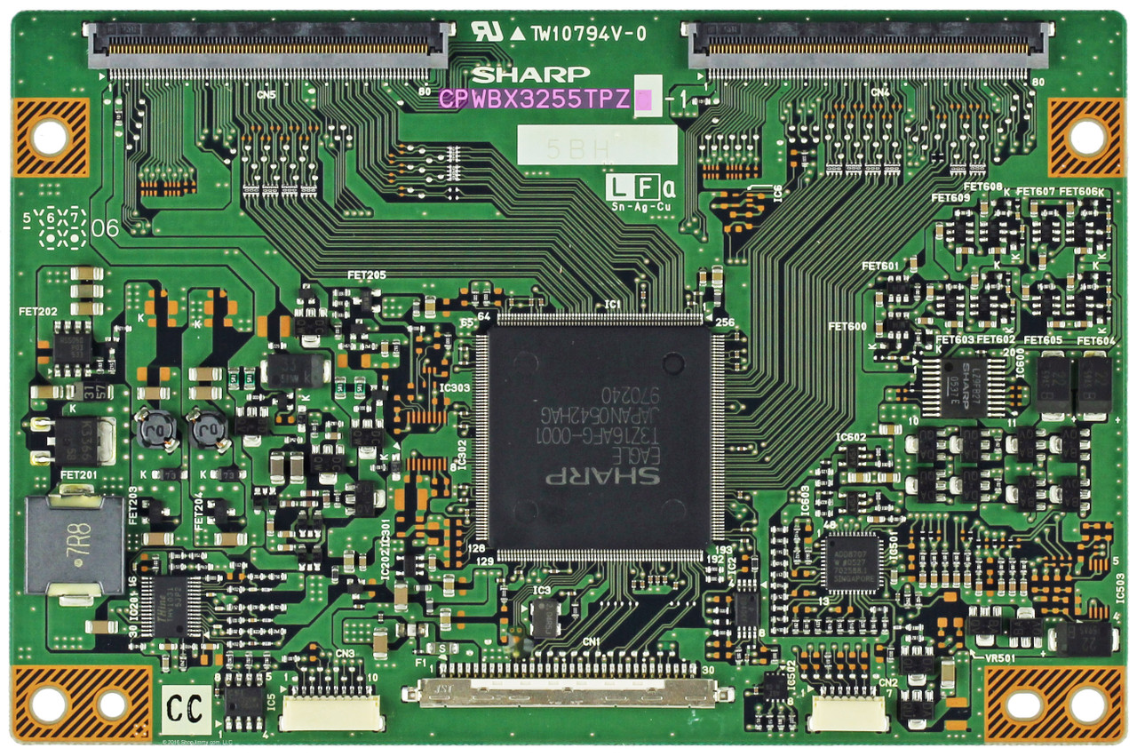 Sharp CPWBX3255TPZC T-Con Board for 32HL95 32HLX95 32WL56P 32WLT58
