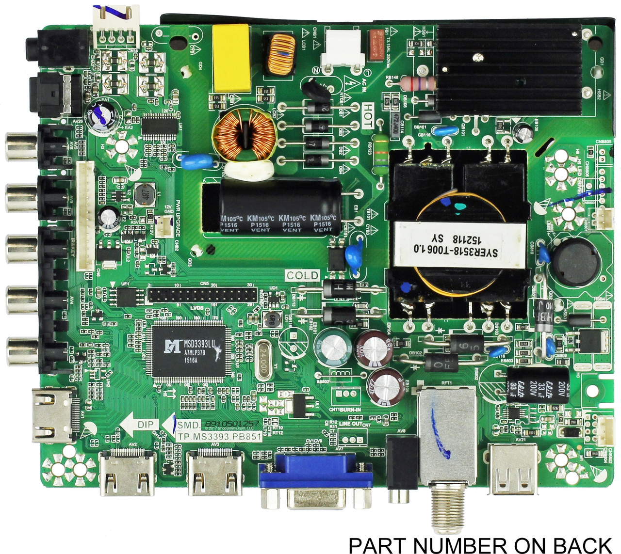 Proscan 22002A0028T-E5 Main Board for PLDED3273A-F (A1506 Serial)