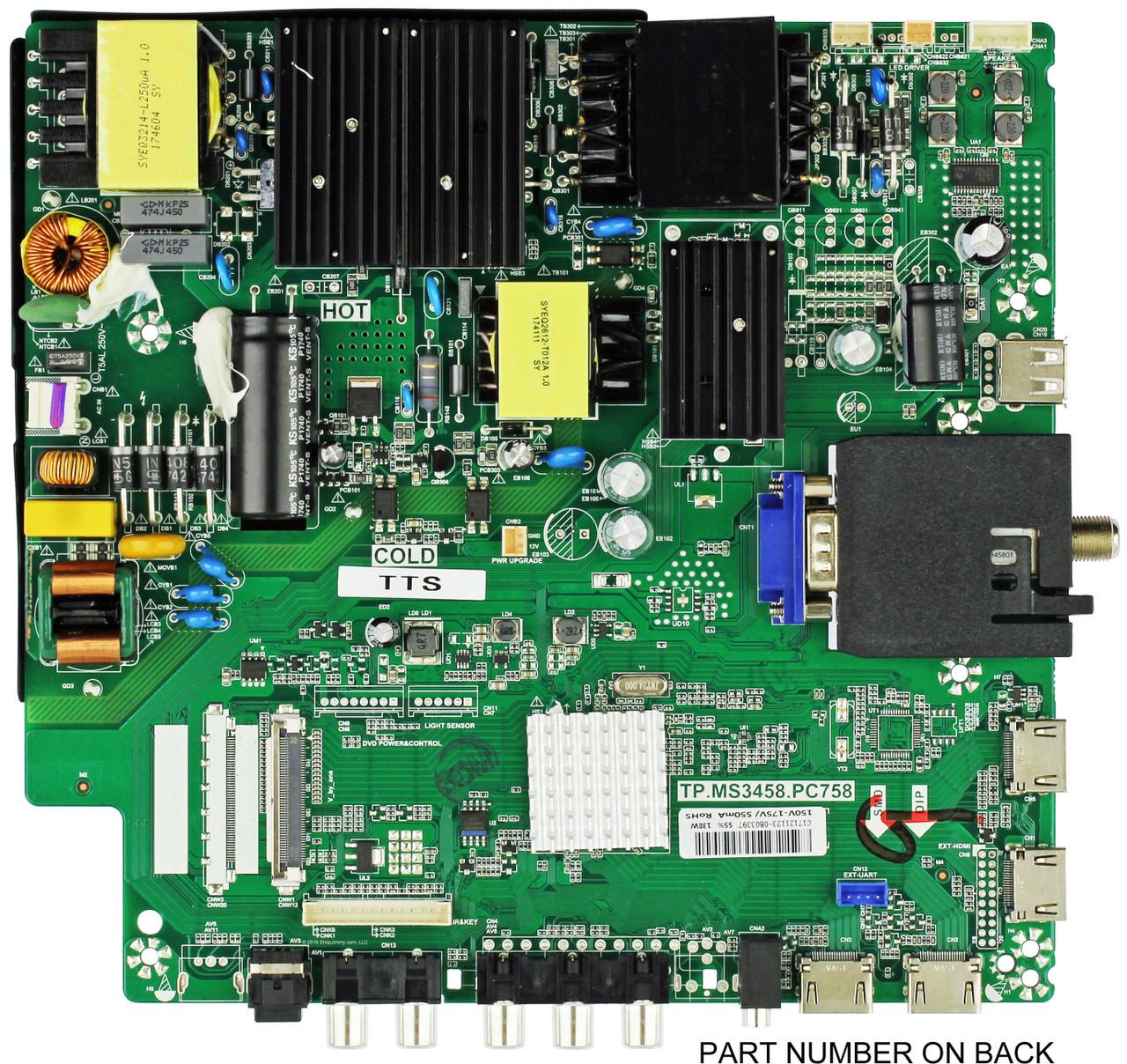 Sceptre Main Board / Power Supply for W55 (Version SITV58FE - SEE NOTE)