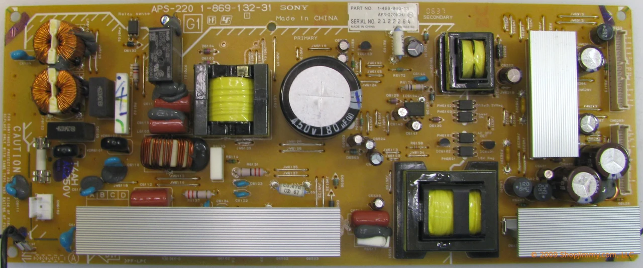 Sony 1-468-980-13 (1-869-132-31, APS-220) G1 Power Supply Unit