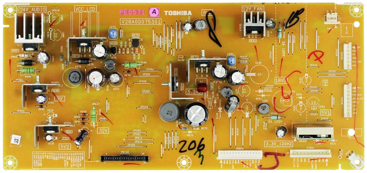 Toshiba 75011029 (PE0571A) Low B Board