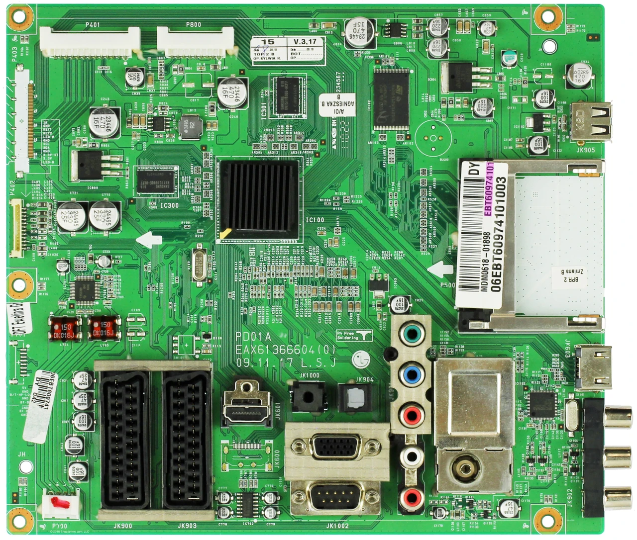 LG EBT60974101 Main Board for 42PJ350-ZA.BEKLLJP