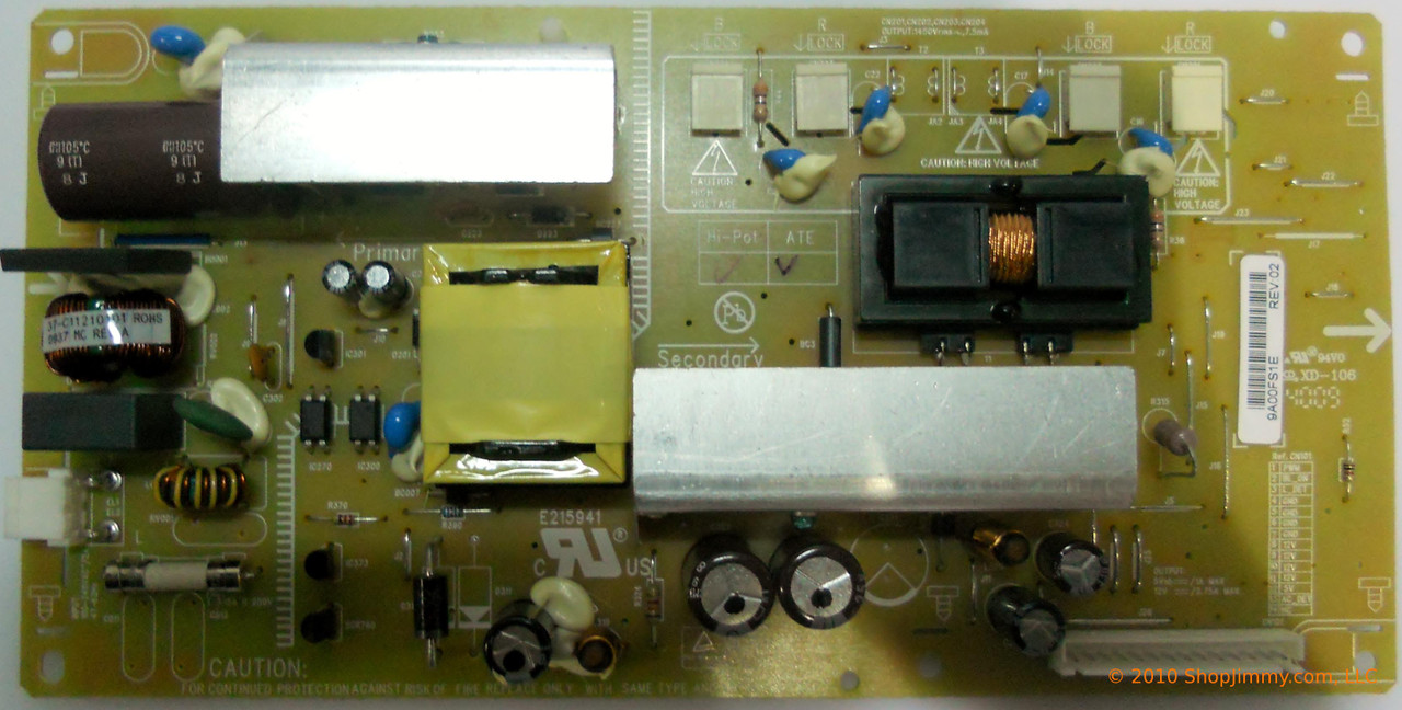 Toshiba 9A00FS1E Power Supply / Backlight Inverter for 22DV665DB