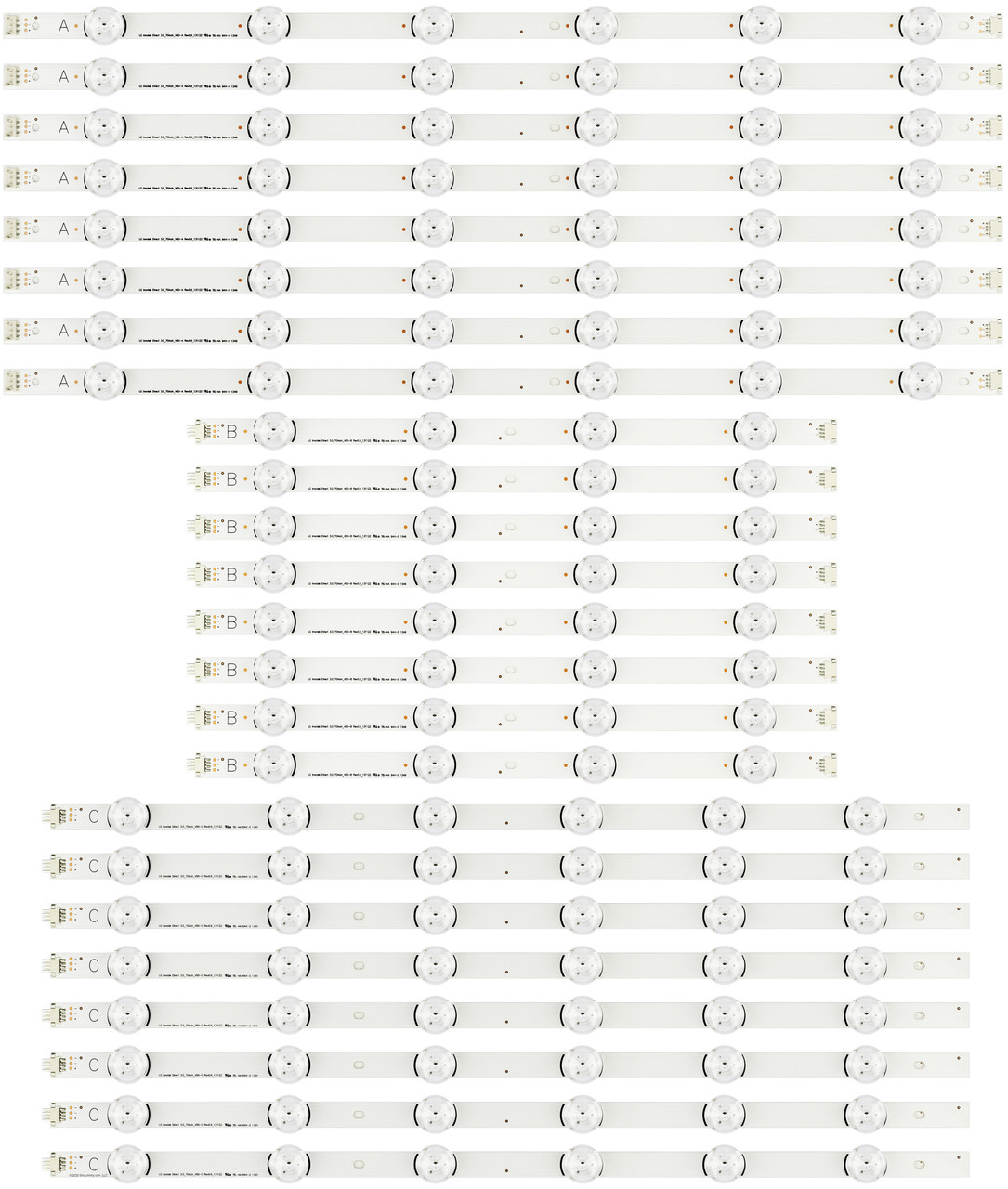 LG AGF78402001 DIRECT 3.0 70INCH A B C LED Backlight Strips Complete Set (24) NEW