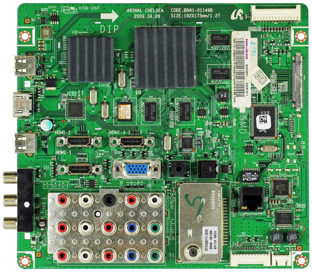 Samsung BN94-03140S Main Board for LN40B650T1FUZA