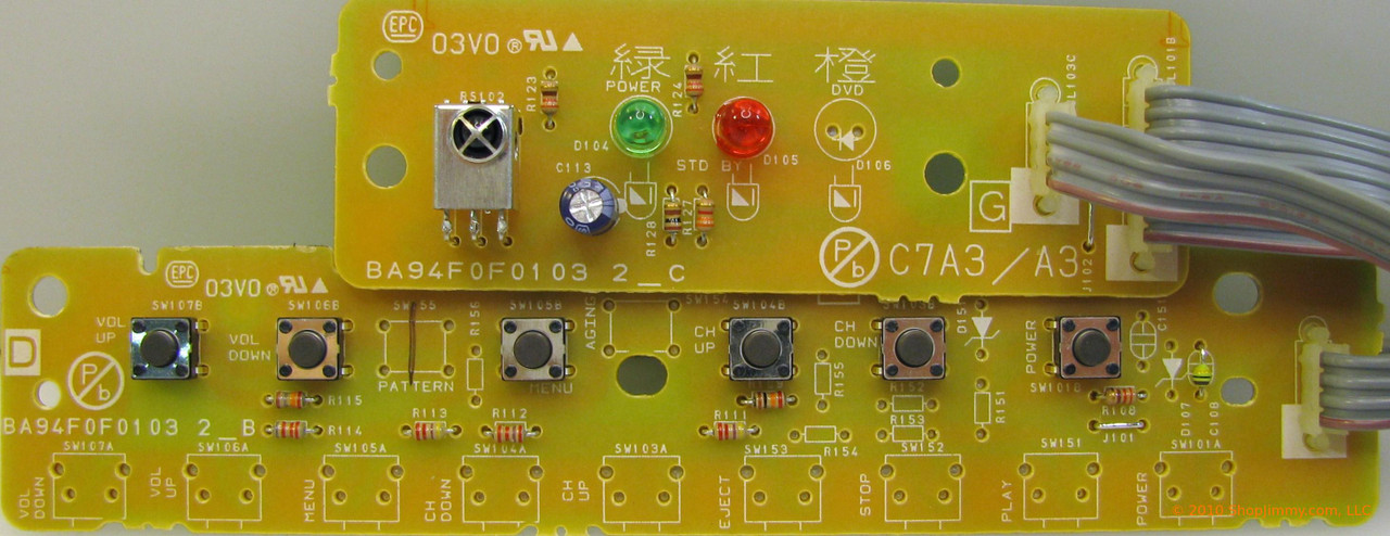 P&F A91F4M1V-001-FNI (BA94F0F0103_2B) Key/IR Junction Board