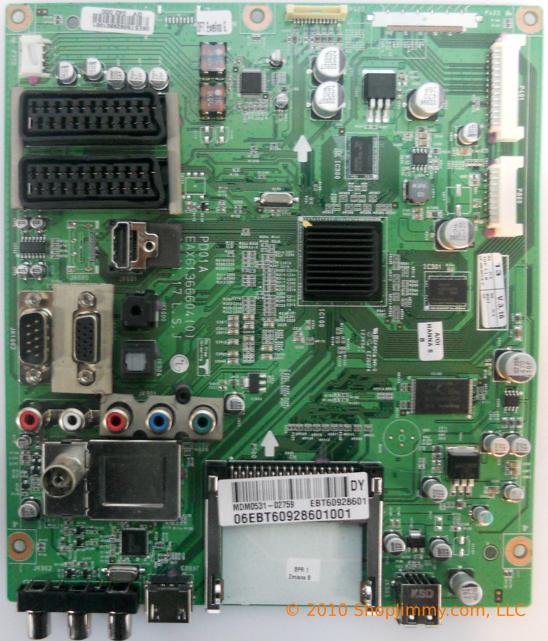 LG EBT60928601 Main Board for 50PJ650-ZA.BEKLLJP