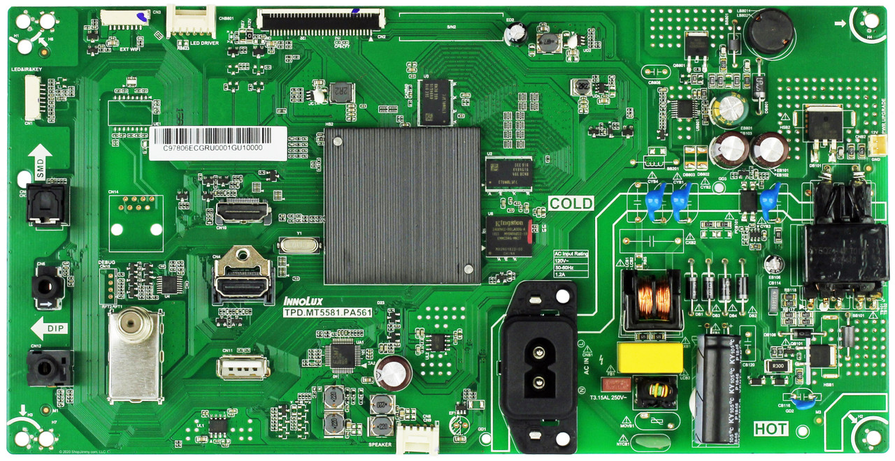 Vizio 6M03A0001700V Main Board for D24H-G9 (LINIXSEV Serial)