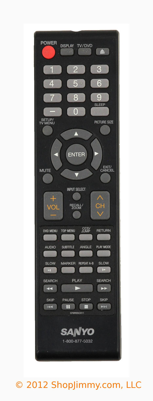 Sanyo 076R0SC011 Remote Control--NEW