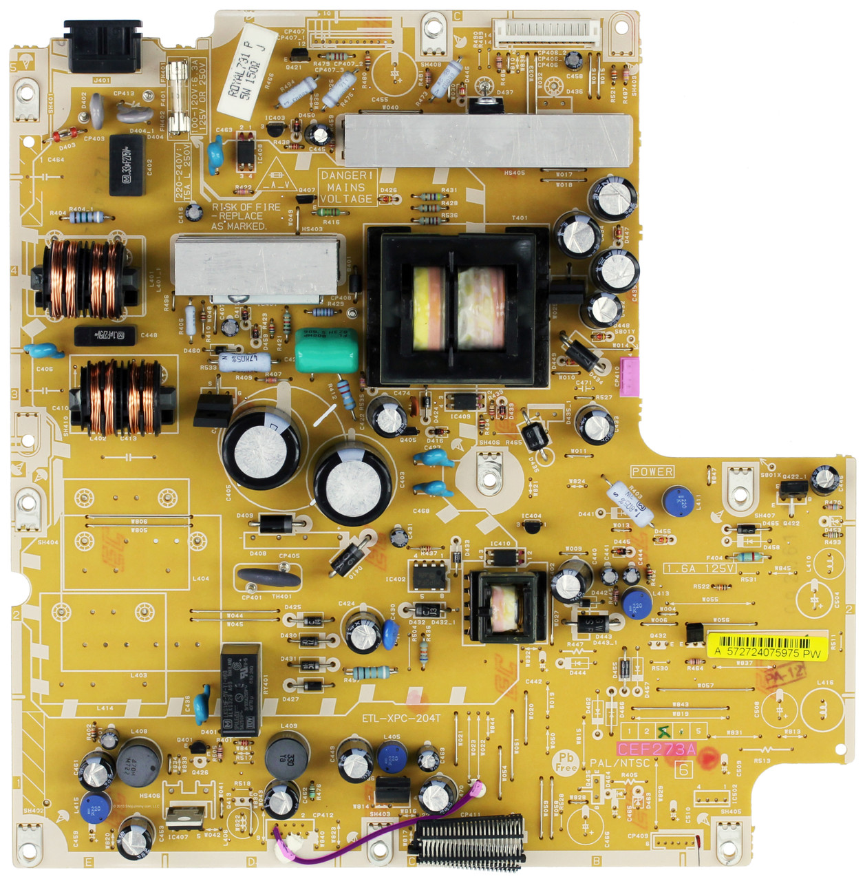 RCA CEF273A Power Supply Unit w/Wire Version 1 (ETL-XPC-204T)