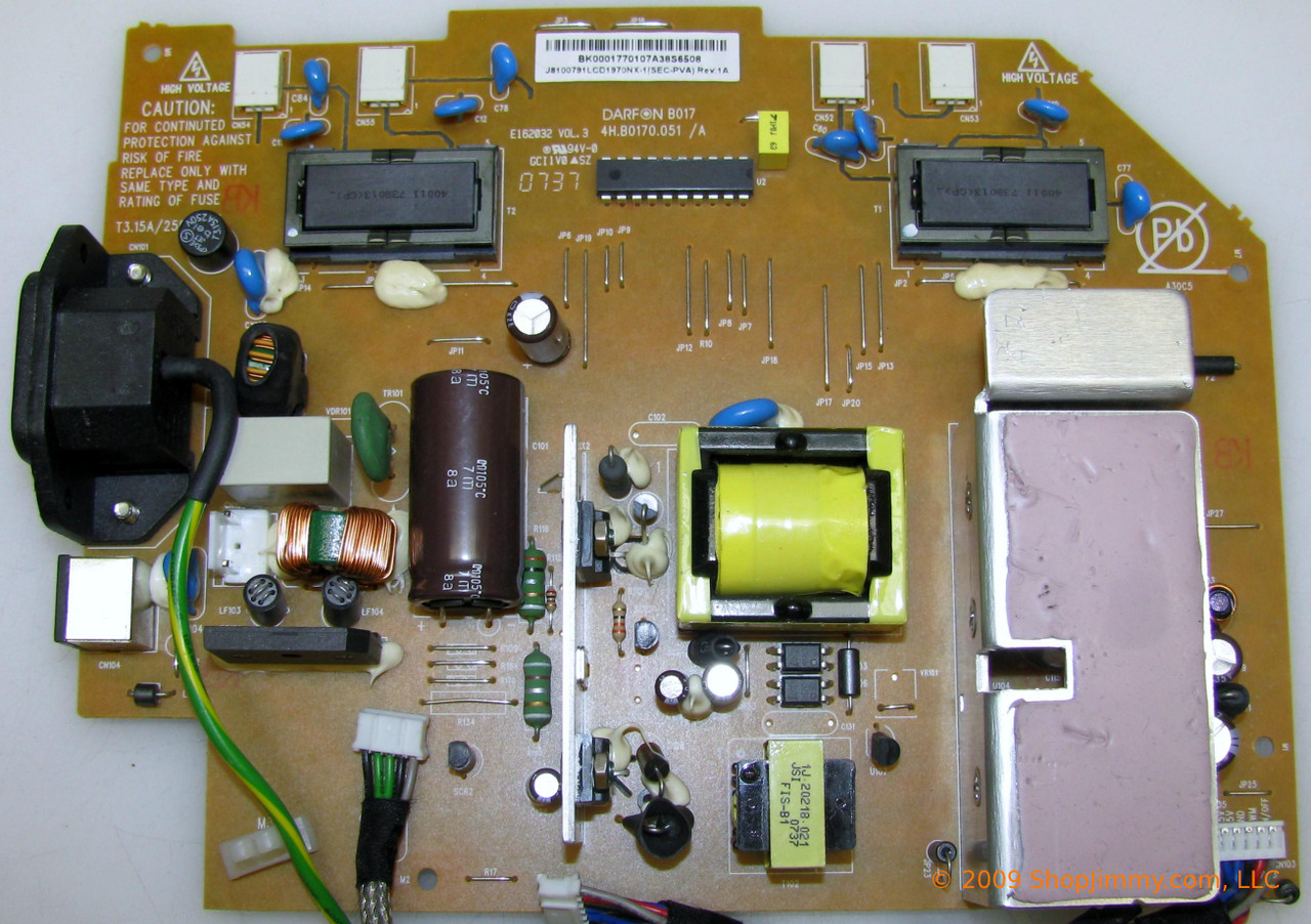 NEC BK.00017.701 Power Supply Board for LCD1970NX