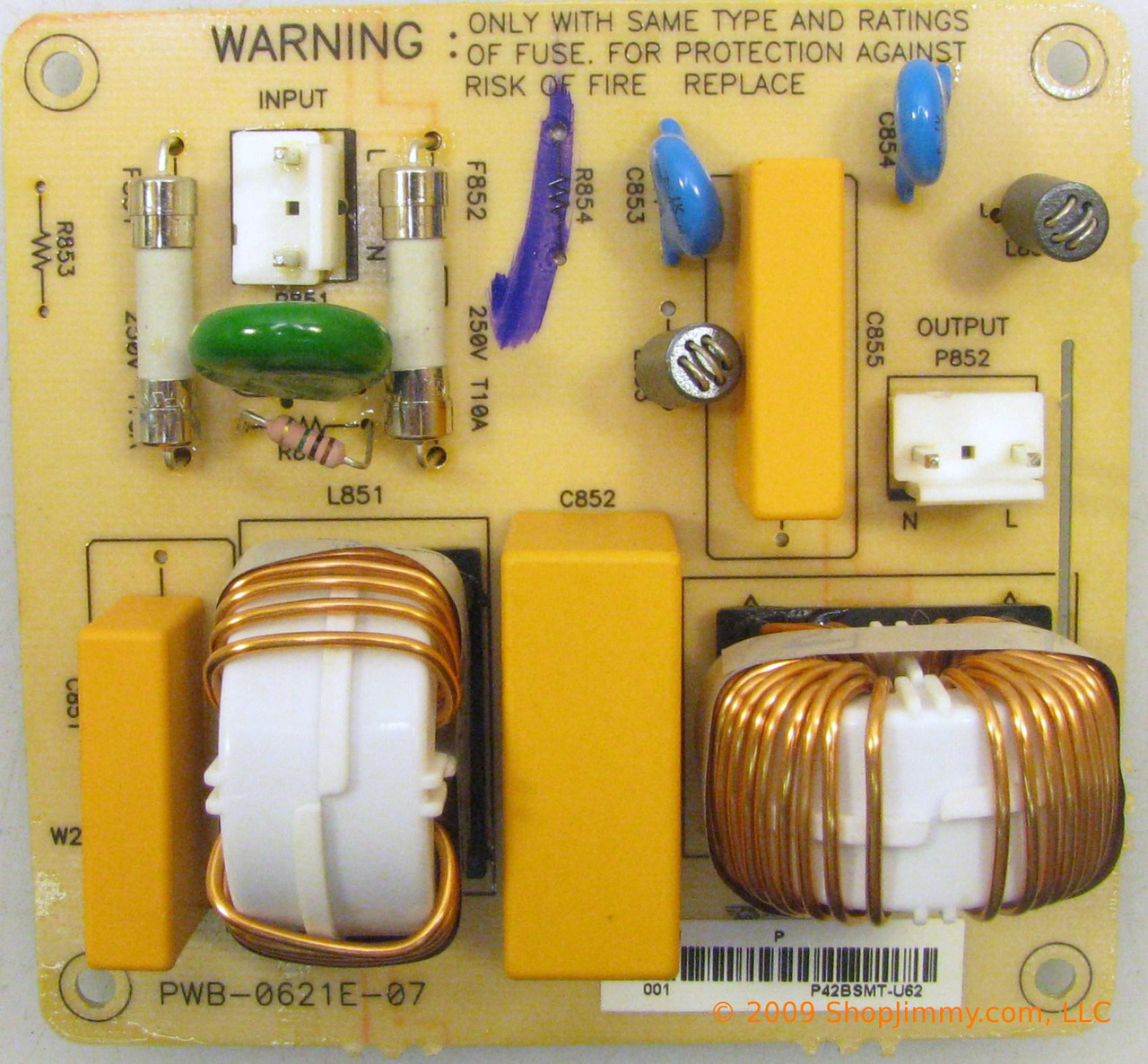 Tatung PWB-0621E-07 (P42BSMT-U62) Filter Board for P42BSMT