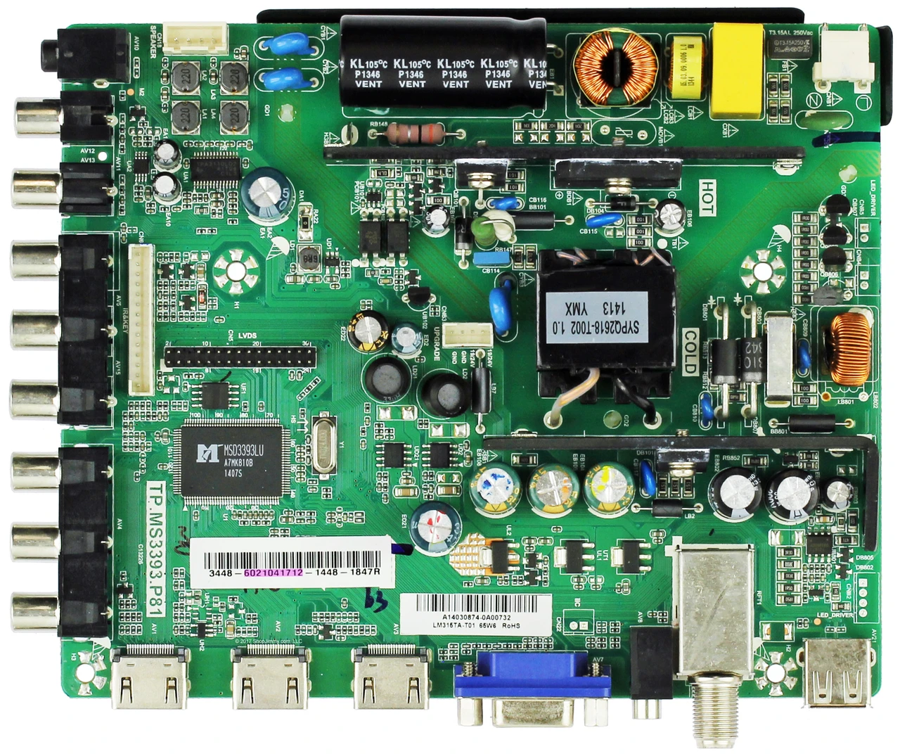 Haier DH1TK4M0100M Main Board/Power Supply for 32D2000A