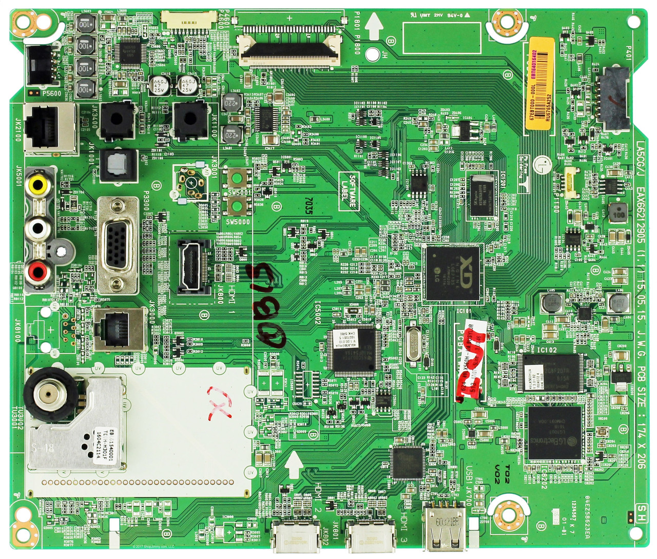 LG EBT64016402 Main Board for 49LX560H-UA.BUSYLJR