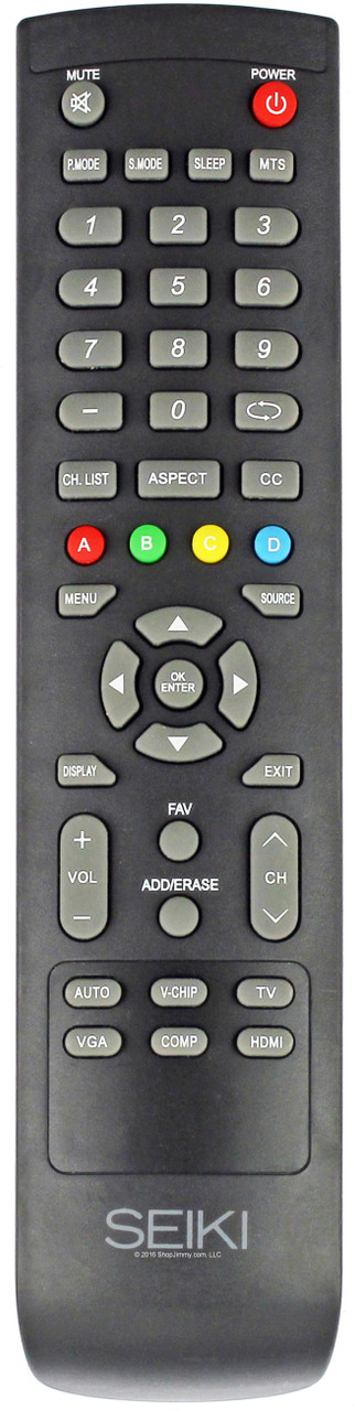 Seiki WS-758 Remote Control