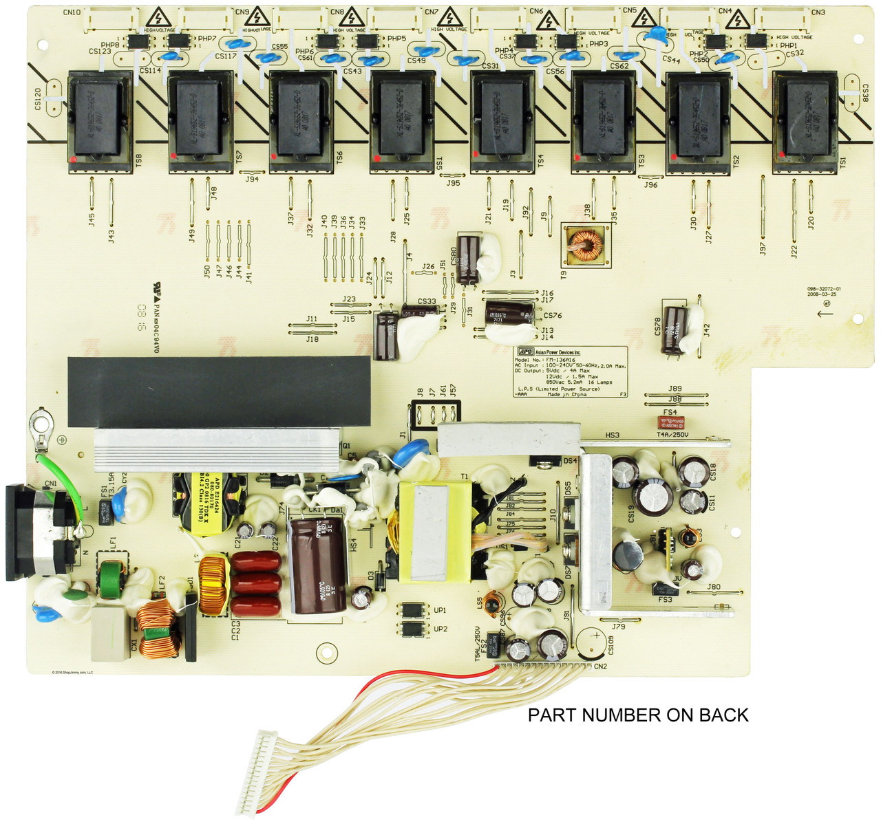 Westinghouse 27-D023780 (FM-136A16) Power Supply for L2610NW