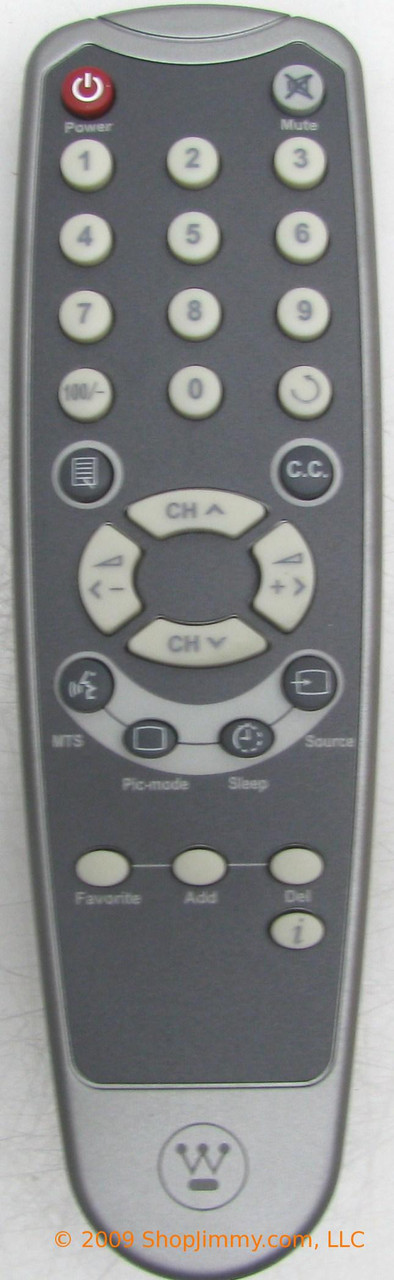 Westinghouse 290-200018-021 Remote Control