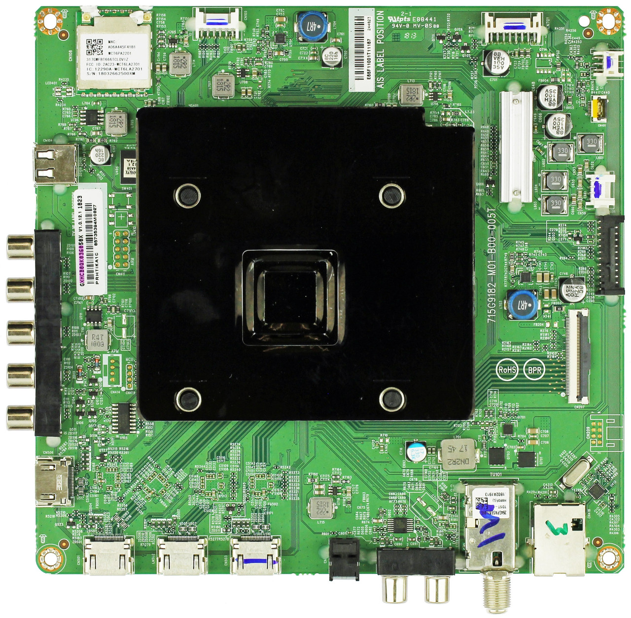 Vizio 756TXHCB0QK0360 Main Board for D65-F1 (LTMUWSLU / LTMWWSLU Serial)