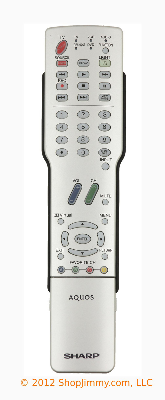 Sharp RRMCGA384WJSA Remote Control