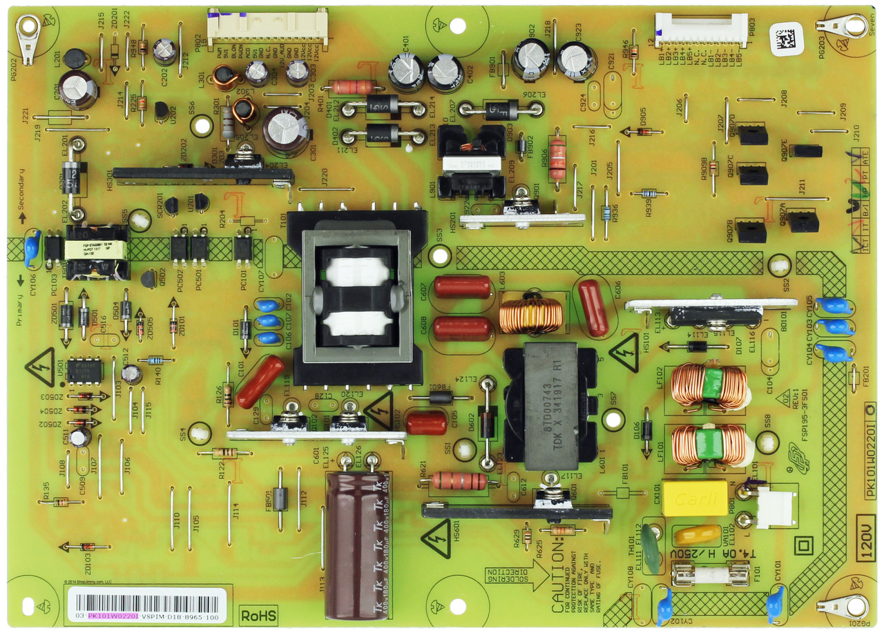 Toshiba PK101W0220I Power Supply / LED Board for 58L1350U