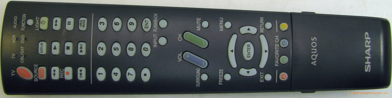 Sharp RRMCGA468WJSA Remote Control