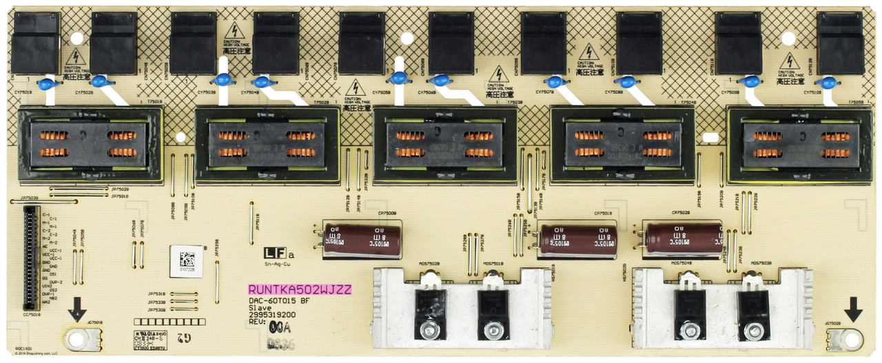 Sharp RUNTKA502WJZZ (DAC-60T015 BF) Backlight Inverter Slave