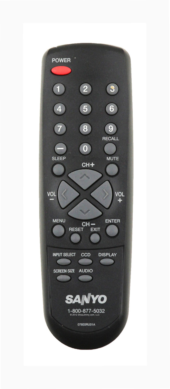 Sanyo 076E0RU01A Remote Control