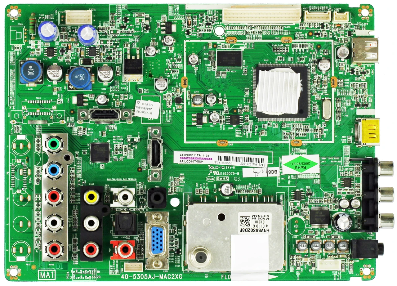 RCA 08-MT05A13-MA200AA (L40TFDF11TA, 4A-LCD40T-SS8) Main Board