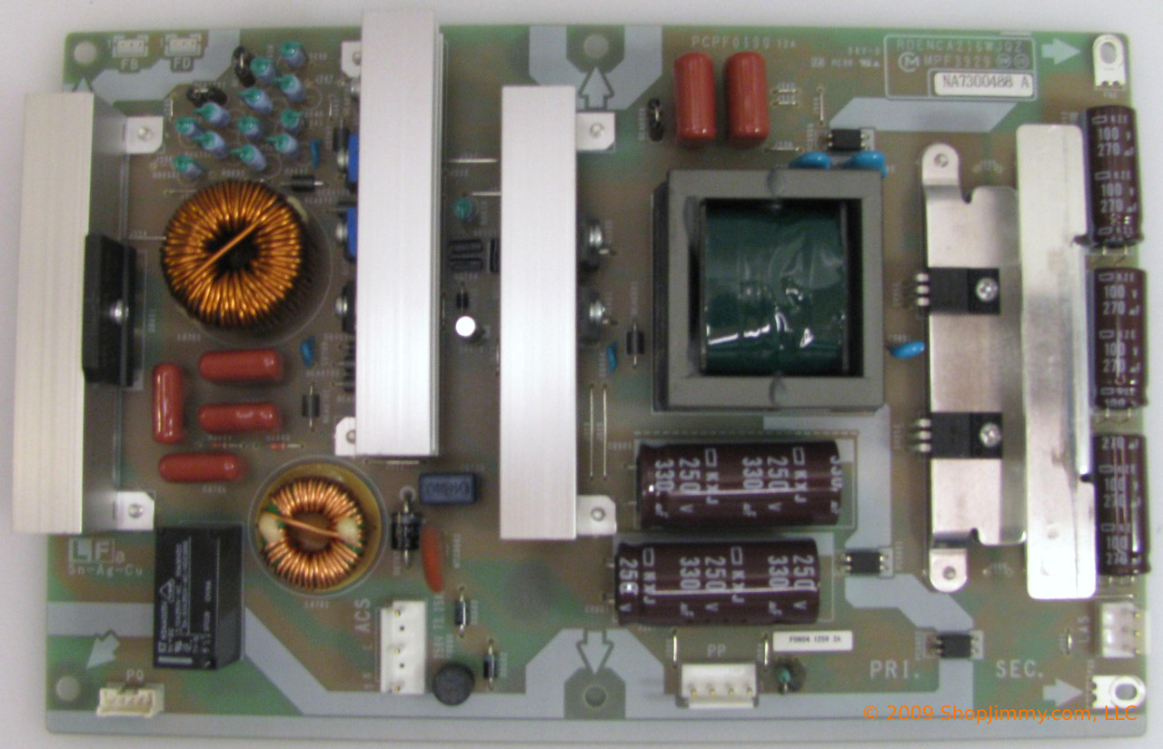 Sharp RDENCA216WJQZ (MPF3929) Sub Power Supply for LC-65D93U