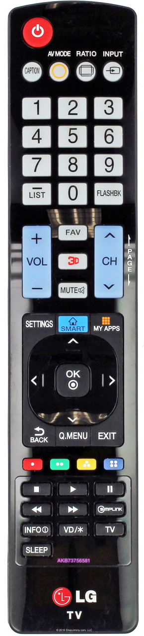 LG AKB73756581 Remote Control - Open Bag