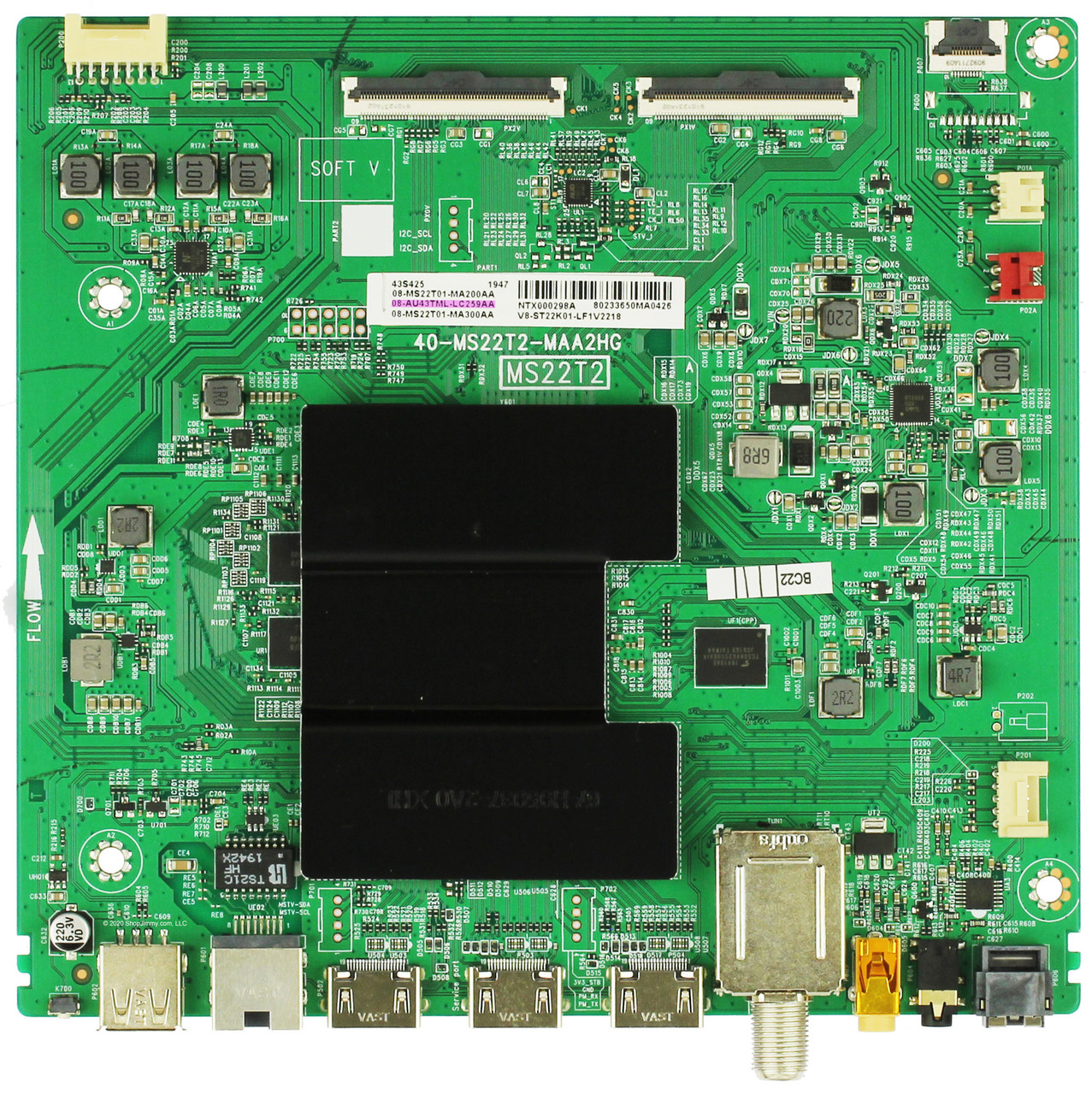 TCL 08-AU43TML-LC259AA Main Board for 43S425MBAA (SEE NOTE)