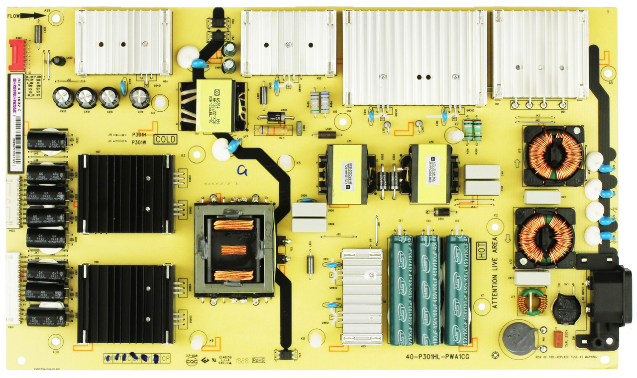 TCL 08-P301W0L-PW200AC Power Supply Board/LED Driver