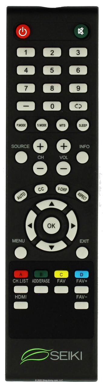 Seiki 904-19T7B-10005 Remote Control-Open Bag