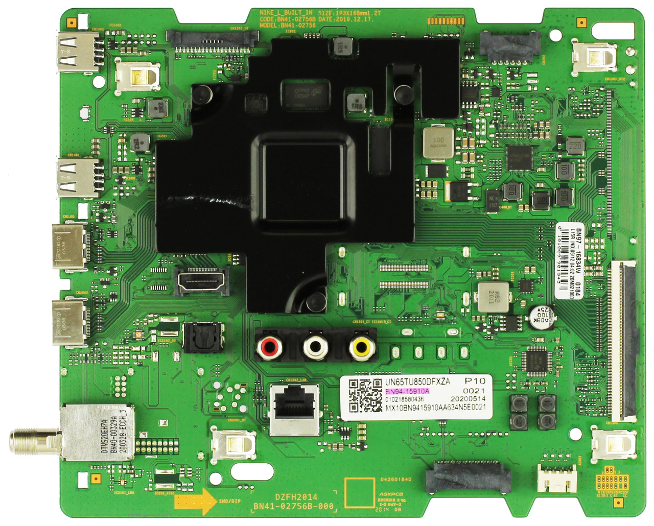 Samsung BN94-15910A Main Board for UN65TU850DFXZA (Version AA02)