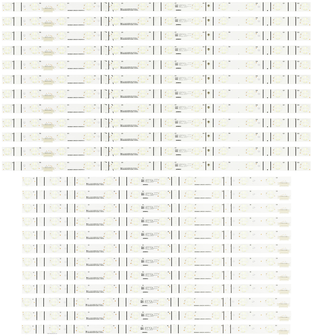 Hisense SVH550F56-B SVH550F56-A HD550X6U51 LED Backlight Strips (24) 