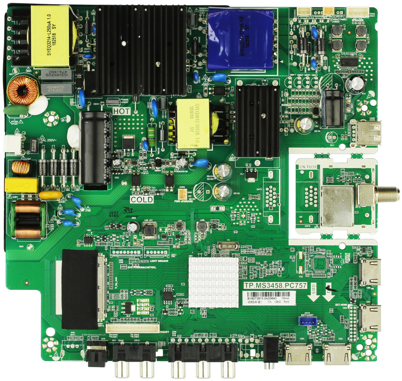 Sansui Main Board / Power Supply for LE-5018N (Version 1--SEE NOTE)
