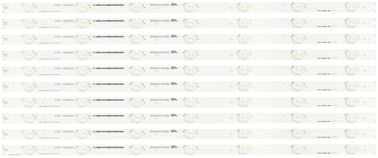 Hisense 1157014 LED Backlight Strips (10) 55H8C NEW